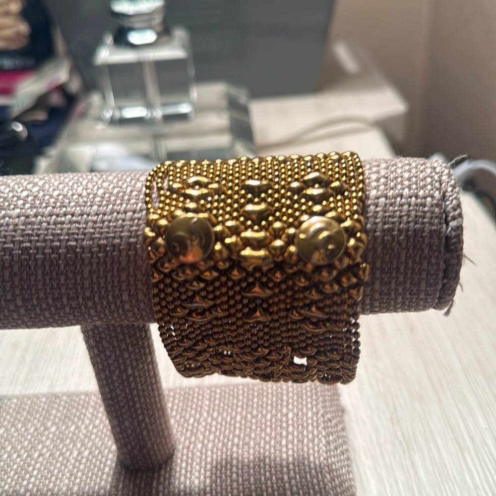 NWT Sergio Gutierrez Snap Gold Cuff - Picture 4 of 6